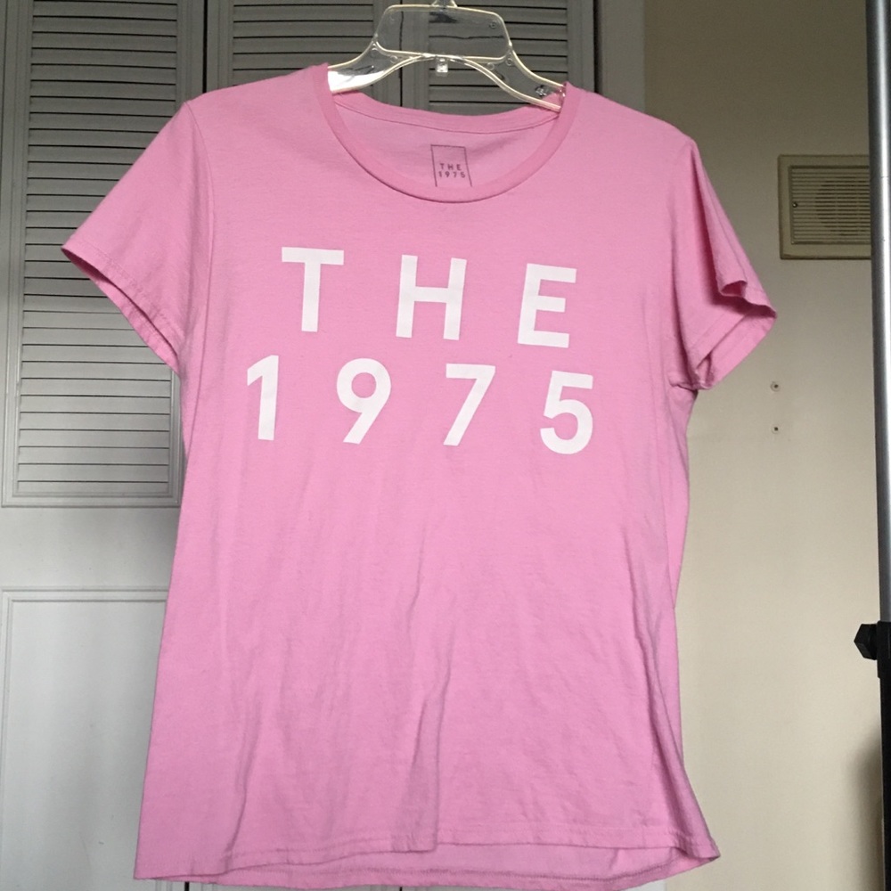 the 1975 pink shirt
